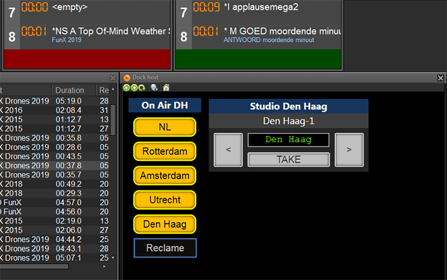 De studio van FunX, voorzien met OmniPlayer